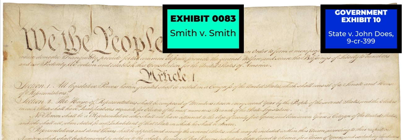 Declaration of Independence with Exhibit Sticker without branding